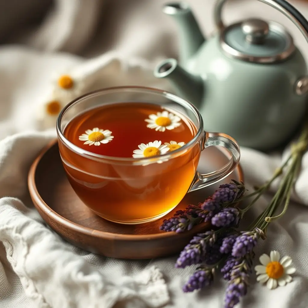 A Warm Cup of Chamomile Lavender Tea